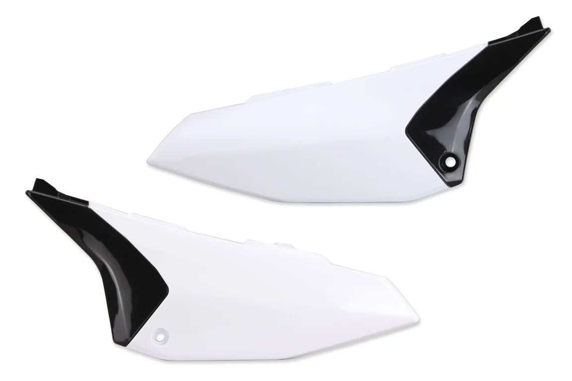 YZ65 UFO White Side Number Plates for 2018-2025 Models - Korvel