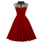 Robe de fête rétro en maille brodée élégante des années 1950
