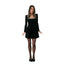 Women's Spring Elegant Square Collar Pearl Ruffled Dress