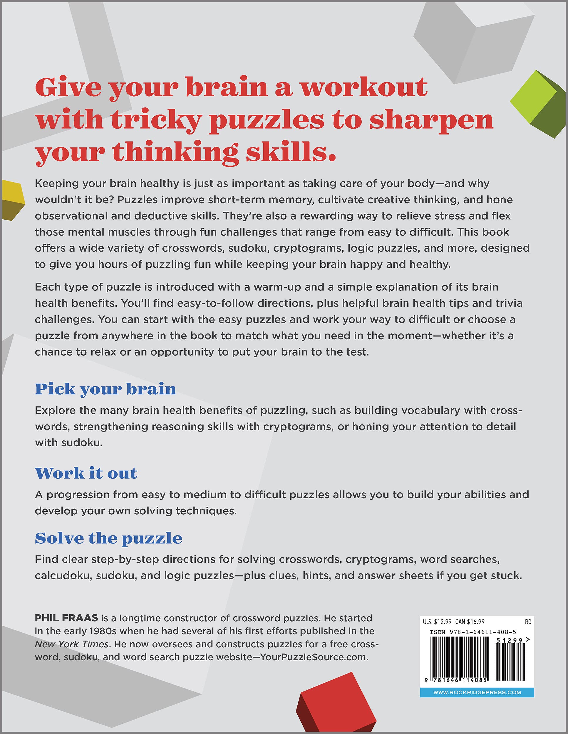 Brain Boosting Puzzle Challenge: Crosswords, Sudoku, and More for Adults (Spiral Bound) - Korvel
