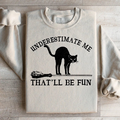 Sweatshirt Chat Noir Sous-Estimez-Moi