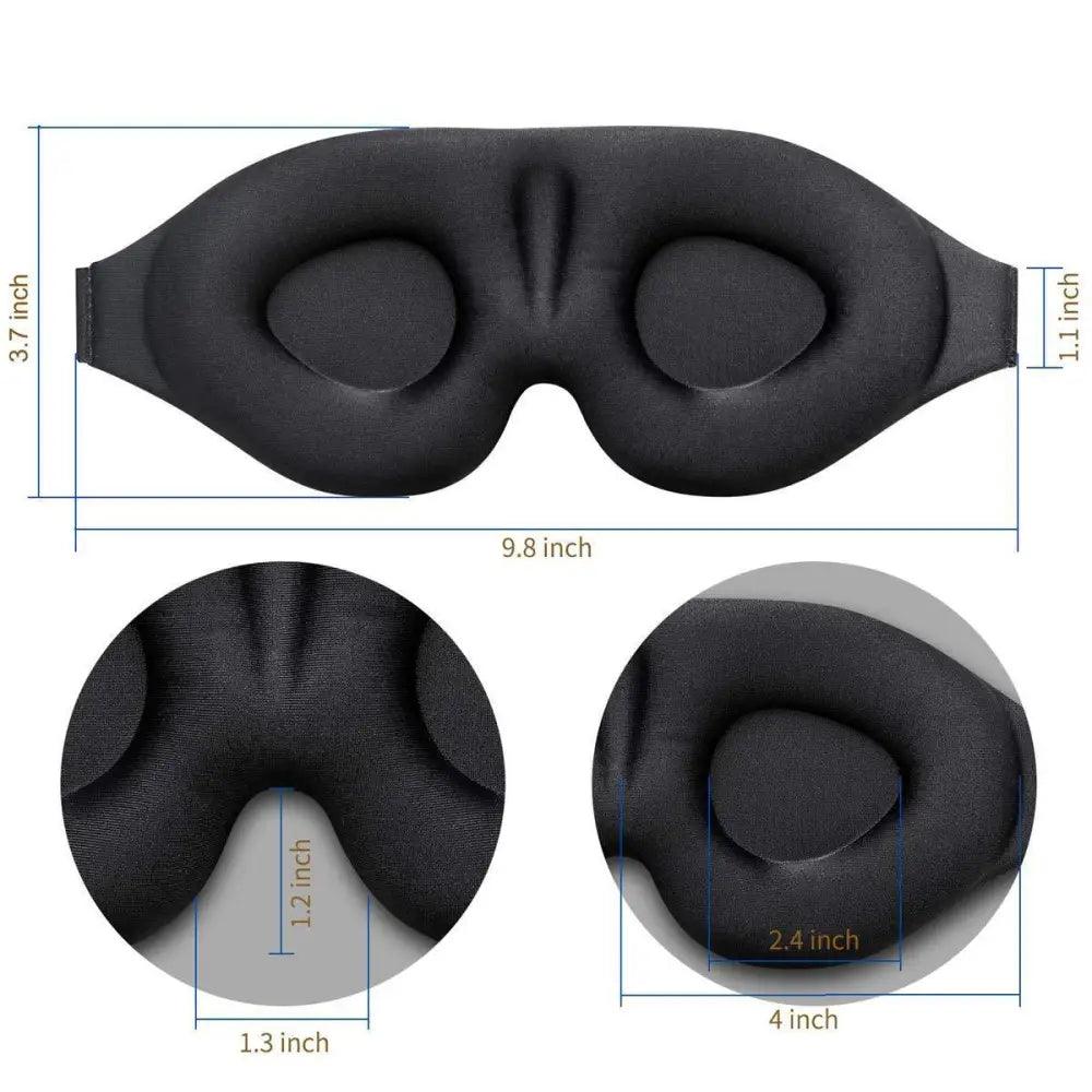 Masque oculaire 3D contourné pour un sommeil et un voyage confortables