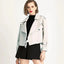 Vintage Faux Leather Motorcycle Jacket for Women