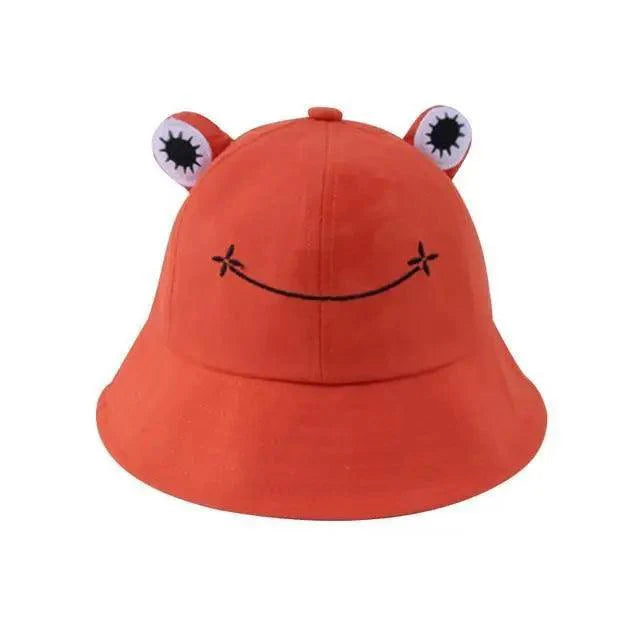 Chapeau seau à motif unique de grenouille pour femmes - Style extérieur