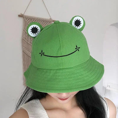 Unique Design Frog Bucket Hat for Women - Outdoor Style