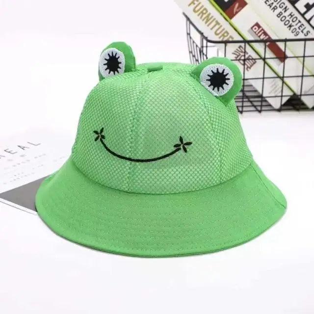 Chapeau seau à motif unique de grenouille pour femmes - Style extérieur