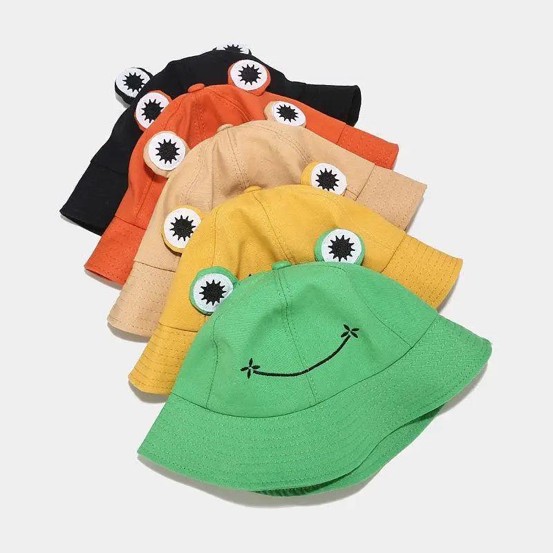 Chapeau seau à motif unique de grenouille pour femmes - Style extérieur