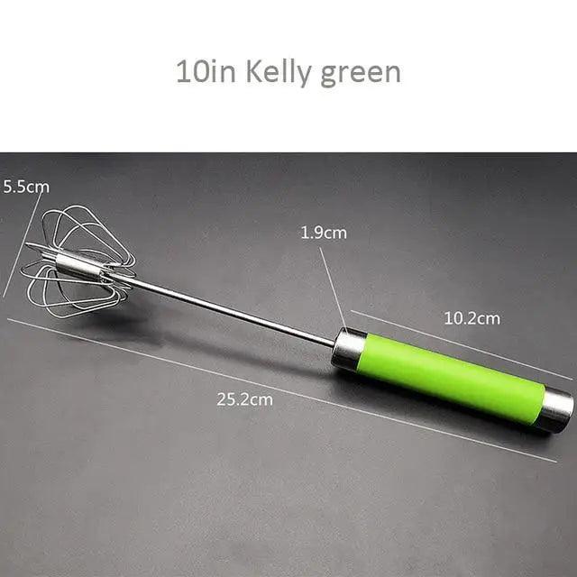 Batidor de Huevos Semi-Automático de Acero Inoxidable Premium