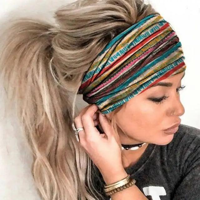 Chic Women's Summer Hair Bands - Stylish Printed Turban Headwraps - Korvel