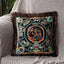 Housse de coussin en polyester imprimé de luxe avec bord à franges