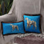 Housse de coussin en polyester imprimé de luxe avec bord à franges