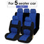 Juego de fundas de asiento de coche de tela plana universal premium