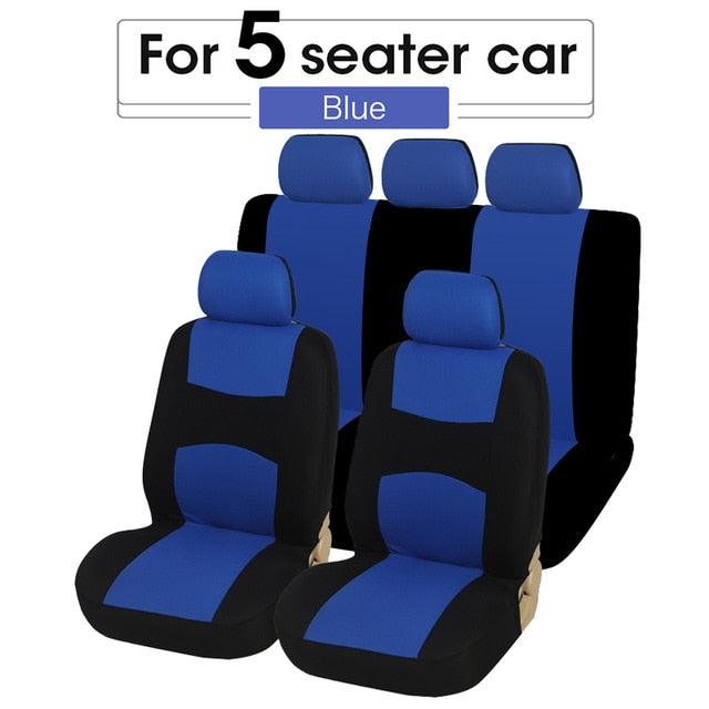 Juego de fundas de asiento de coche de tela plana universal premium