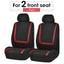 Juego de fundas de asiento de coche de tela plana universal premium