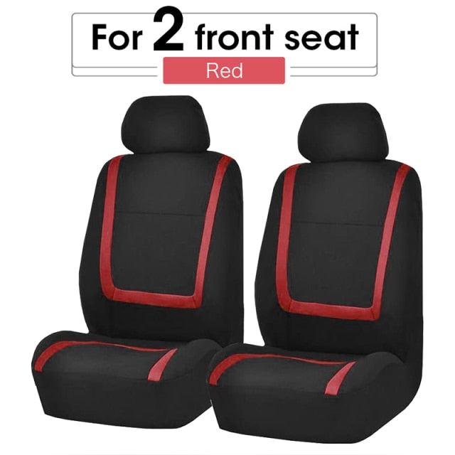 Juego de fundas de asiento de coche de tela plana universal premium