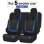 Juego de fundas de asiento de coche de tela plana universal premium