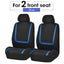 Juego de fundas de asiento de coche de tela plana universal premium