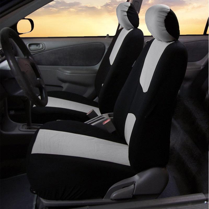 Juego de fundas de asiento de coche de tela plana universal premium