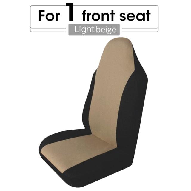 Juego de fundas de asiento de coche de tela plana universal premium