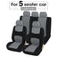Juego de fundas de asiento de coche de tela plana universal premium