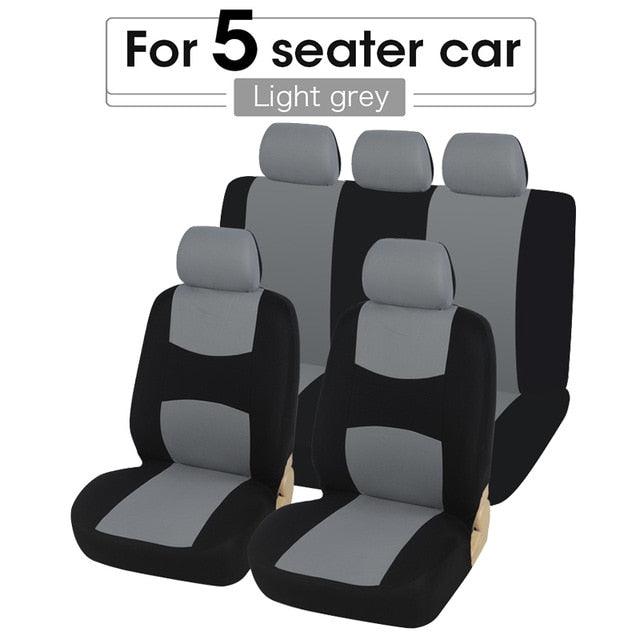 Juego de fundas de asiento de coche de tela plana universal premium