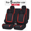 Juego de fundas de asiento de coche de tela plana universal premium