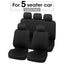 Juego de fundas de asiento de coche de tela plana universal premium