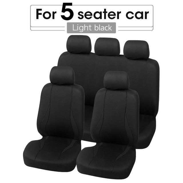 Juego de fundas de asiento de coche de tela plana universal premium