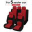 Juego de fundas de asiento de coche de tela plana universal premium