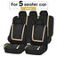 Juego de fundas de asiento de coche de tela plana universal premium