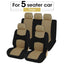 Juego de fundas de asiento de coche de tela plana universal premium