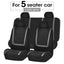 Juego de fundas de asiento de coche de tela plana universal premium