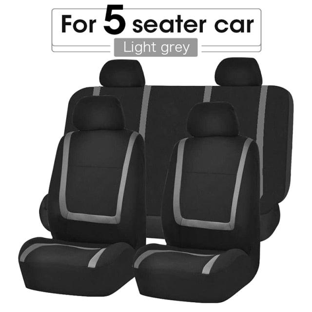 Juego de fundas de asiento de coche de tela plana universal premium