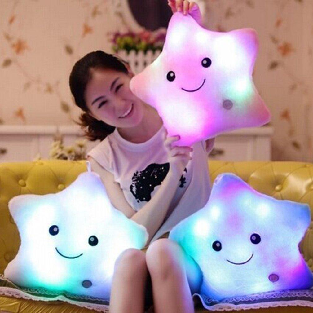 Luminous Star Design LED Light Cushion - Plush Night Light Pillow
