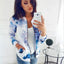 Floral Printed Women's Bomber Jacket - Stylish Spring Outerwear