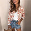 Floral Printed Women's Bomber Jacket - Stylish Spring Outerwear