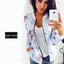 Floral Printed Women's Bomber Jacket - Stylish Spring Outerwear