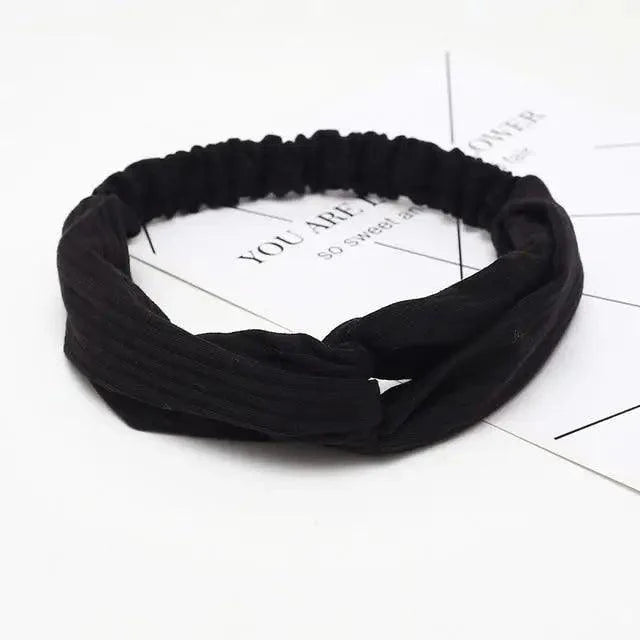 Vintage Cross Knot Soft Headbands for Women