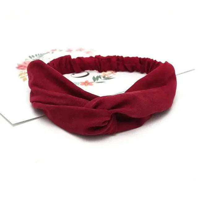 Vintage Cross Knot Soft Headbands for Women