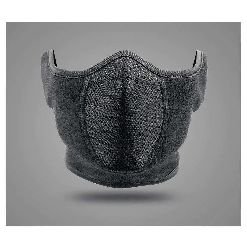 Unisex Breathable Black Half Ski Mask for Winter Activities