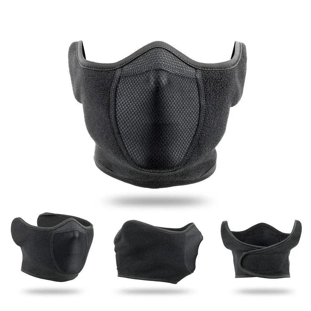 Unisex Breathable Black Half Ski Mask for Winter Activities