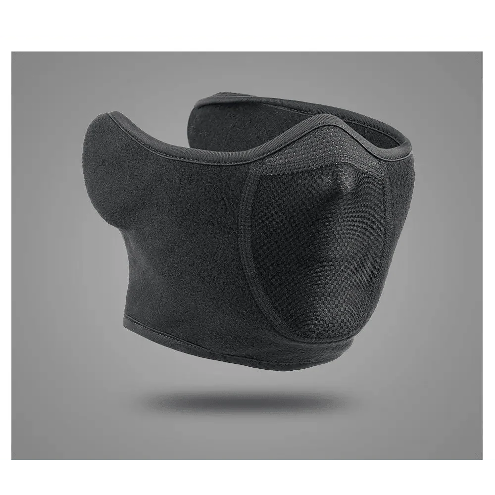 Unisex Breathable Black Half Ski Mask for Winter Activities