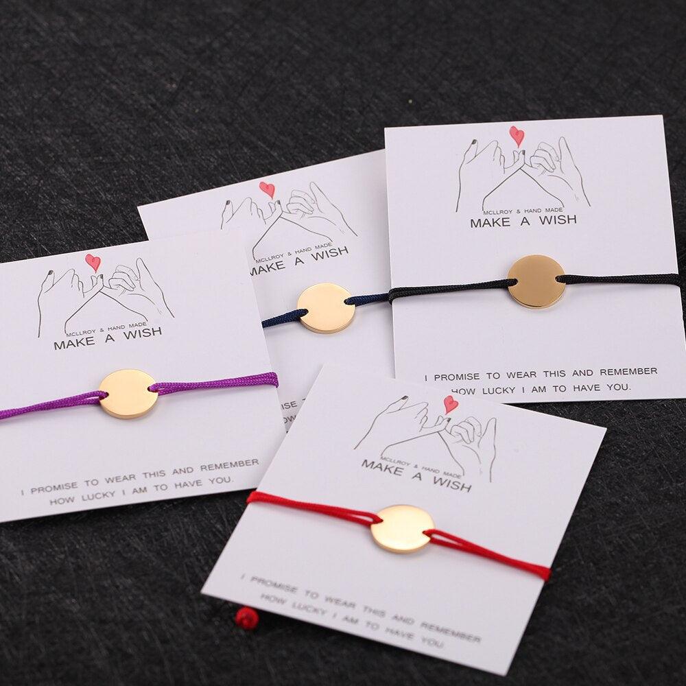 Unisex Charming Rectangle Letter Bracelet - Handmade Adjustable Design
