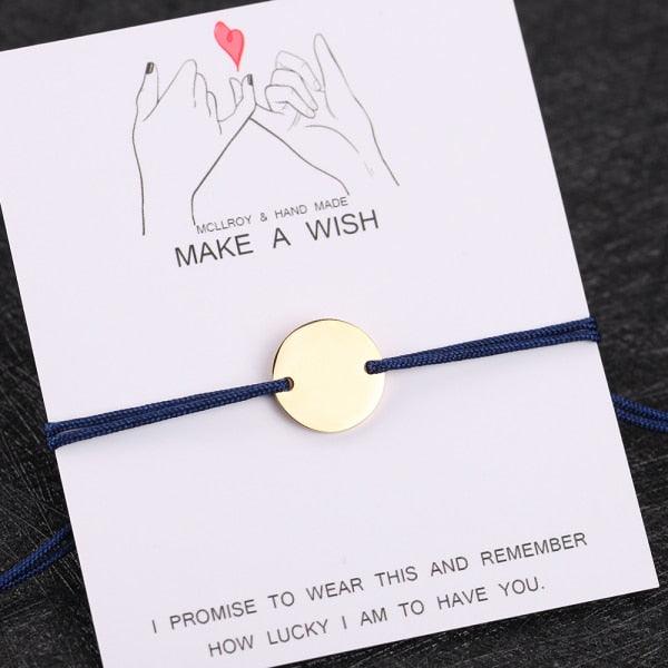 Unisex Charming Rectangle Letter Bracelet - Handmade Adjustable Design