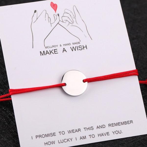 Unisex Charming Rectangle Letter Bracelet - Handmade Adjustable Design