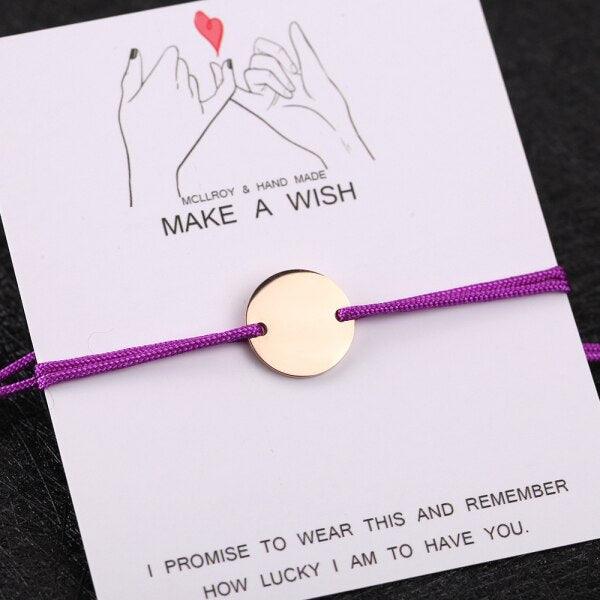 Unisex Charming Rectangle Letter Bracelet - Handmade Adjustable Design