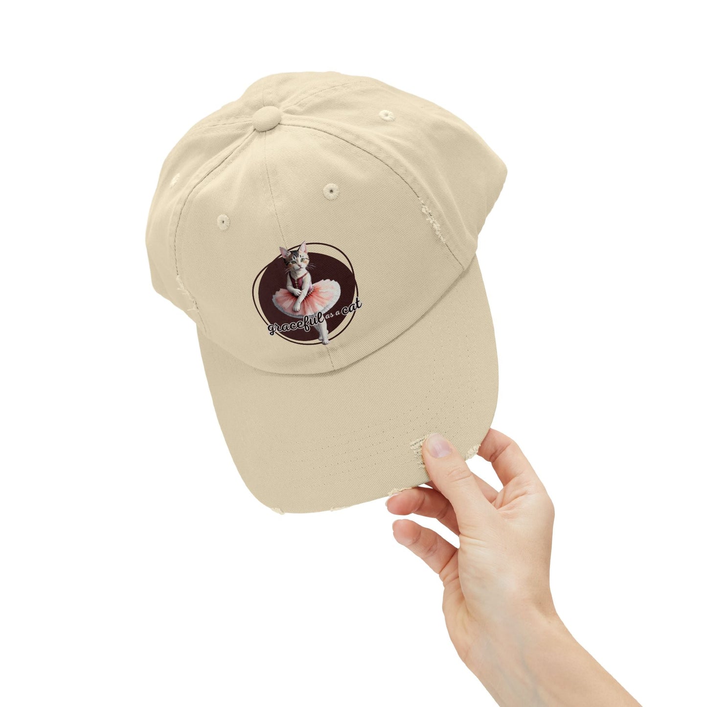 Gorra Distressed Unisex - 'Graciosa como un Gato'