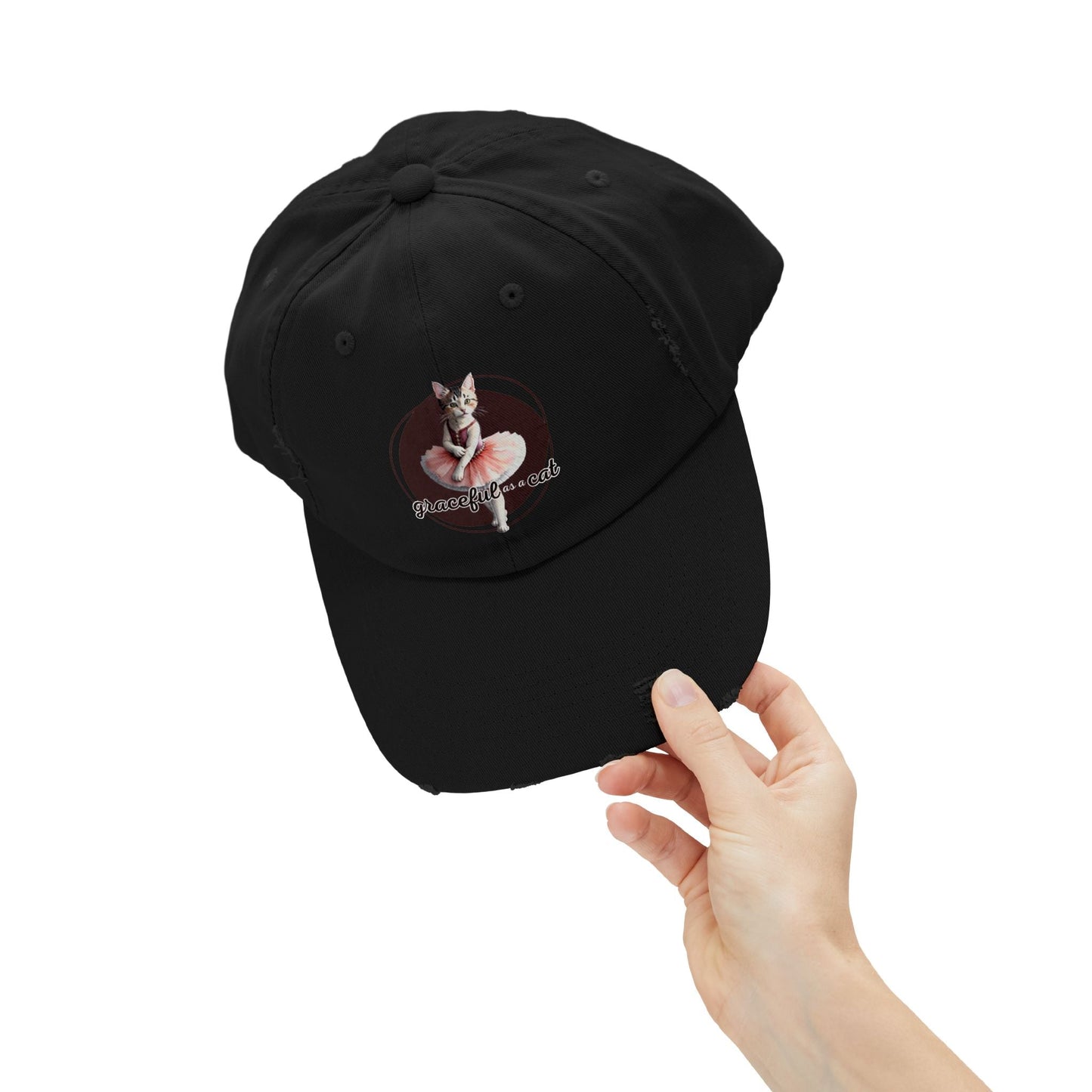 Gorra Distressed Unisex - 'Graciosa como un Gato'