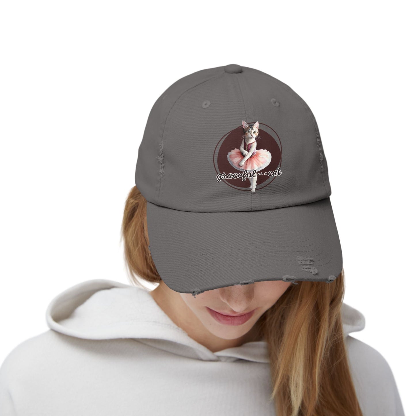 Gorra Distressed Unisex - 'Graciosa como un Gato'