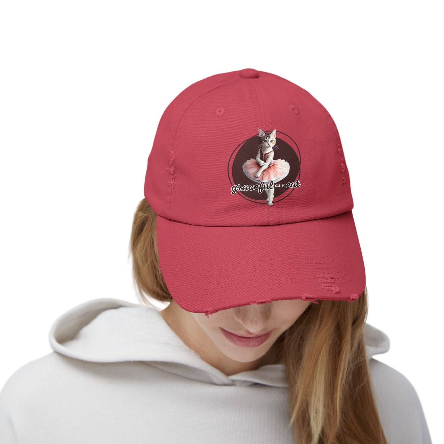 Gorra Distressed Unisex - 'Graciosa como un Gato'